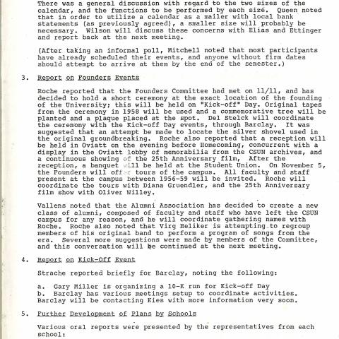 Meeting notes from 25th Anniversary Celebration Committee meeting 