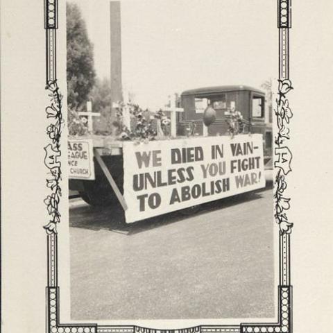Mobile anit-war campaign advertisement