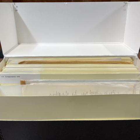 Box from the Jan Dailey and John Money Correspondence Collection