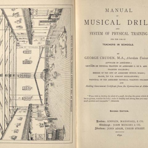 Title page from George Cruden's Manual of Musical Drill and System of Physical Training