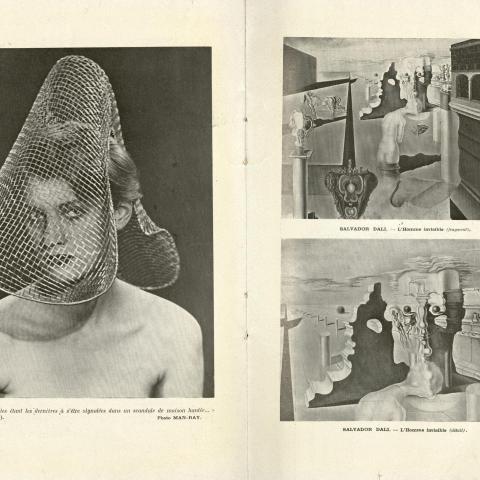 Reproduced art by Dalí and Man Ray, Le Surréalisme au Service de la Révolution, Issue 1, pages 54-55