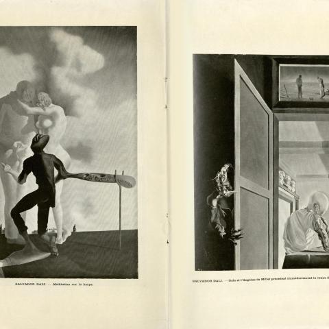 Reproduced images by Dalí, Le Surréalisme au Service de la Révolution, Issue 6, pages 62-63
