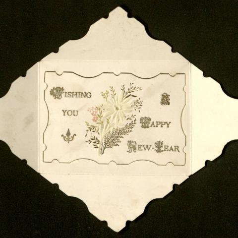 Open New year's greeting card