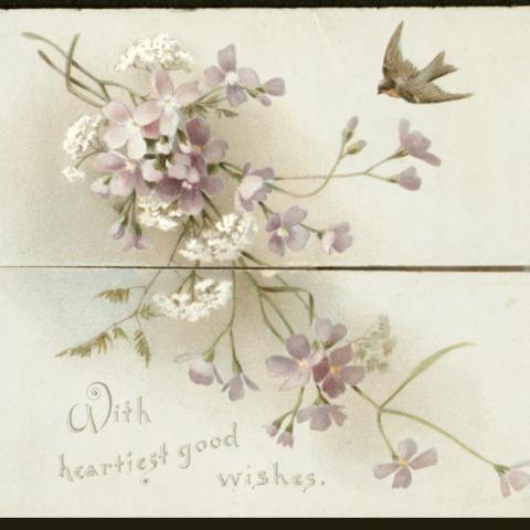 Fully closed New Year's card