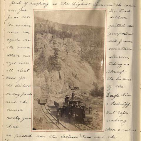 Train traveling through the Eagle River Canyon