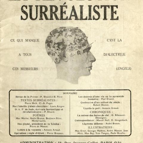 Cover, La Révolution Surréaliste, December 1926