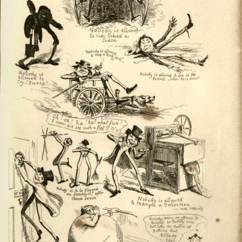 "Somebody gets punished," George Cruikshank's Omnibus