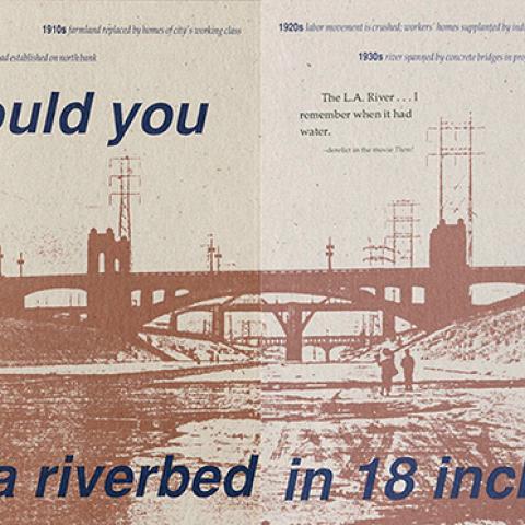 Interior pages from The Los Angeles: River Inside a River by Cheri Gaulke. N7433.4.G38 L58 1991