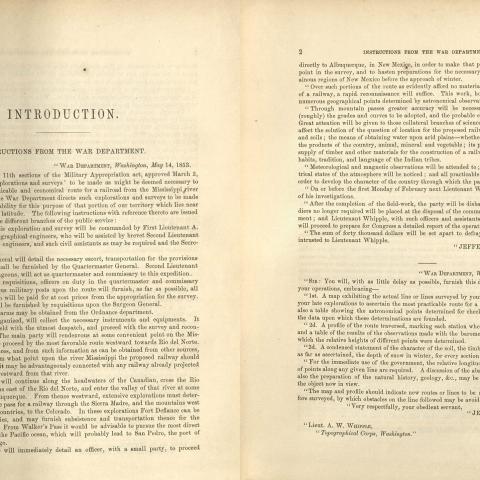 Instructions from the War Department