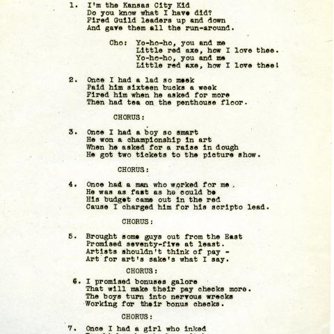 Song for strikers titled, My Little Red Axe