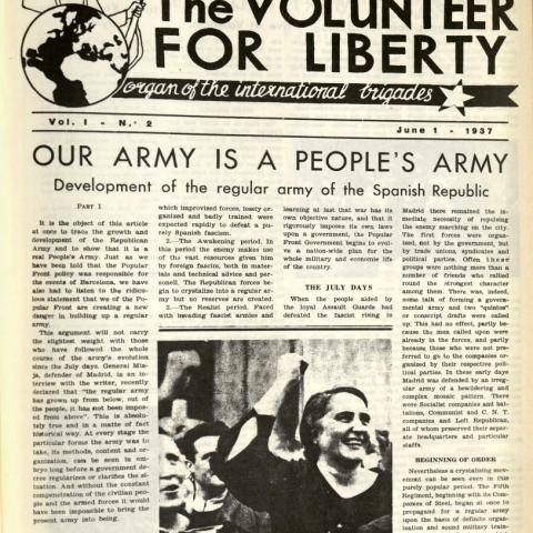 Our Army is a People’s Army in The Volunteer for Liberty