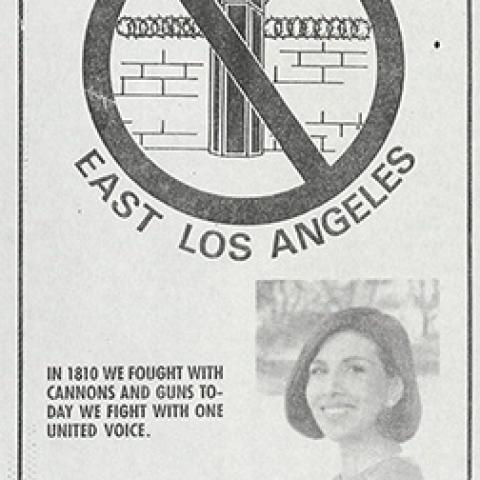 Gloria Molina issue flyer circa 1985, Juana Beatriz Gutiérrez Mothers of East Los Angeles Collection Box 9, Folder 14