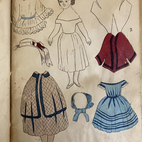 Plate 4 paper dolls from Paper Dolls and How to Make Them: A Book for Little Girls TT175 .P37 1856