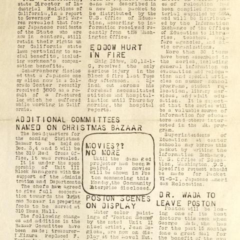 Poston Chronicle, November 21, 1943