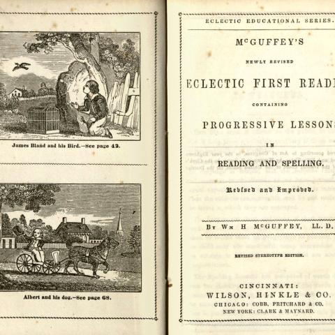 Title page, McGuffy's Newly Revised Eclectic First Reader: Containing Progressive Lessons in Reading and Spelling, 1853