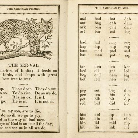 M'Carty's American Primer: Being a Selection of Words the most Easy of Pronunciation, pages 14-15, 1828