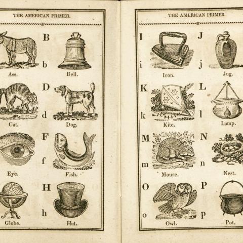 M'Carty's American Primer: Being a Selection of Words the most Easy of Pronunciation, pages 6-7, 1828