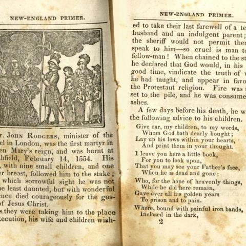 The New England Primer: To Which is Added the Shorter Catechism, pages 16-17, 1841
