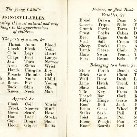 The Young Child's Primer: Or the First Book of Reading and Spelling, pages 8-9, 1840