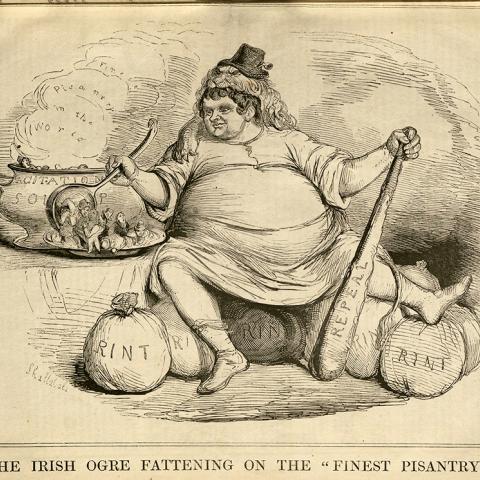 "The Irish Ogre Feasting on the 'Finest Pisantry'"