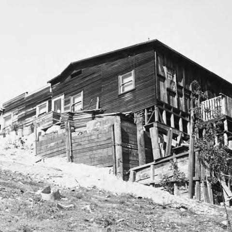 Hillside dwelling, 1938, Poor Housing Conditions in Los Angeles Scrapbook, PHC_02-61_001