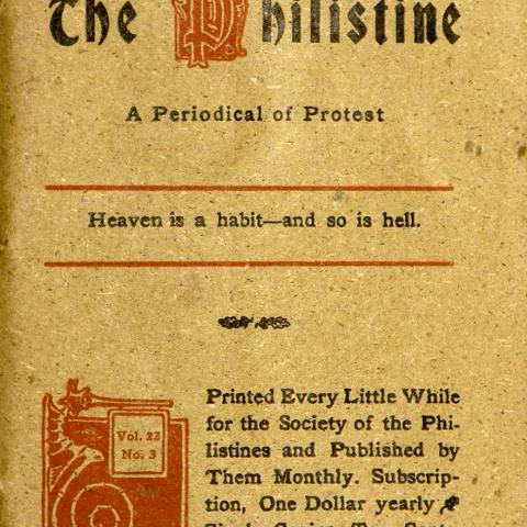 Cover, The Philistine, August 1906, BL 1 P45