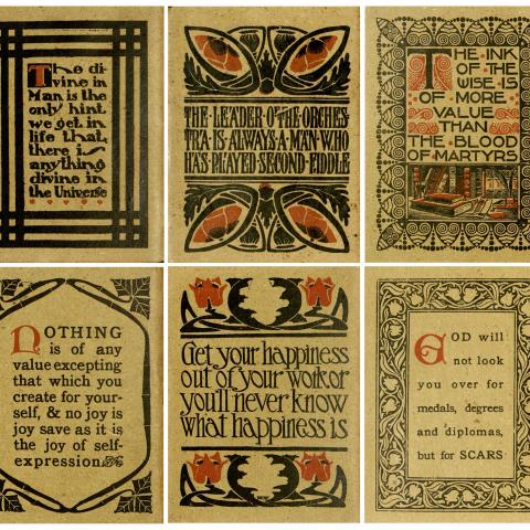 Aphorisms on back covers, The Philistine, BL 1 P45