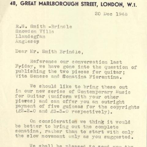Telegram from Schott & Co to Smith Brindle discussing payment
