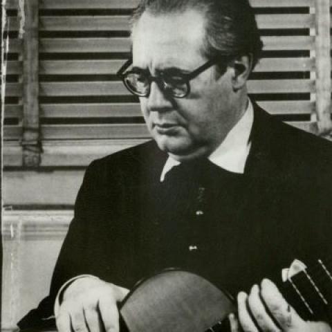 Spanish classical guitarist Andres Segovia