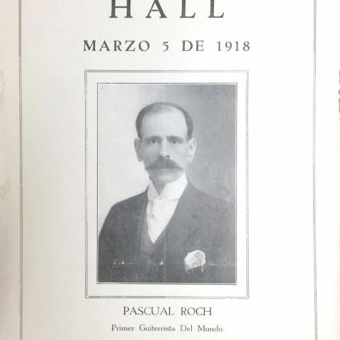 Pascual Roch at Carnegie Hall, 1918