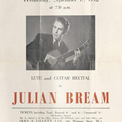Julian Bream at Wigmore Hall, 1952