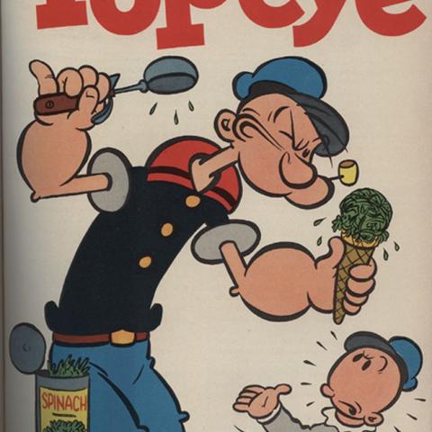 Cover of Popeye comic book, April-June 1954