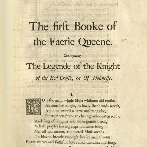 Page 1, Edmund Spenser, The Faerie Queene