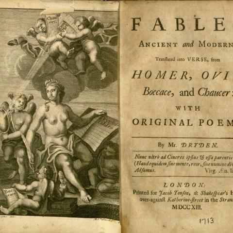 Title page, John Dryden, Fables Ancient and Modern...