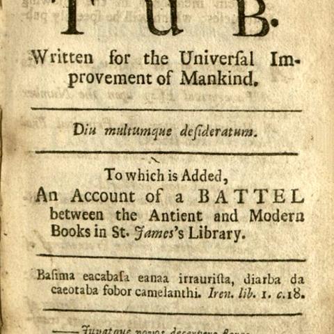 Title page, Jonathan Swift, A Tale of a Tub... 