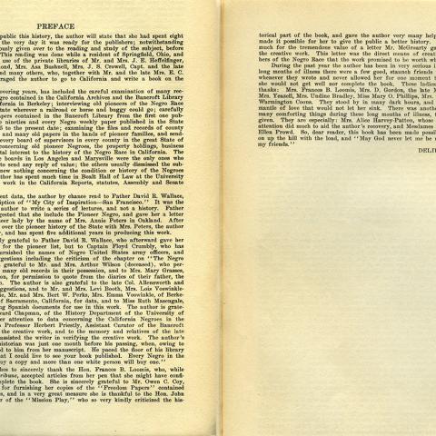 Preface, The Negro Trail Blazers of California