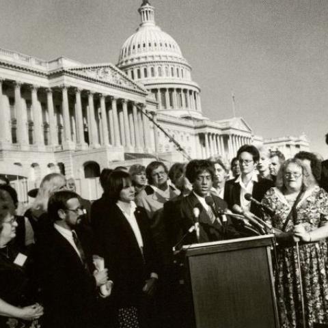 Dawn Wilson, speaking at the first Transgender Lobby Day press conference