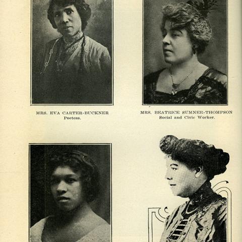 Mrs. Eva Carter-Buckner, Mrs. Beatrice Sumner-Thompson, Mrs. Willa Stevens, Mrs. Eloise Bibb-Thompson