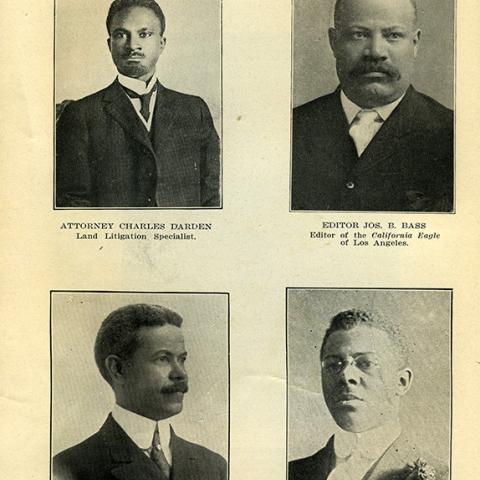 Attorney Charles Darden, Editor Jos. B. Bass, Prof. Charles Alexander, Sidney P. Dones