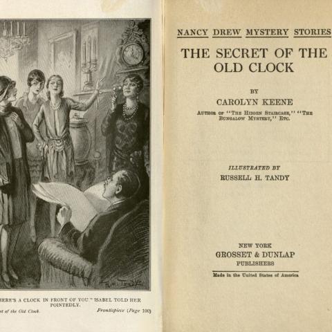 Title page The Secret of the Old Clock, 1930