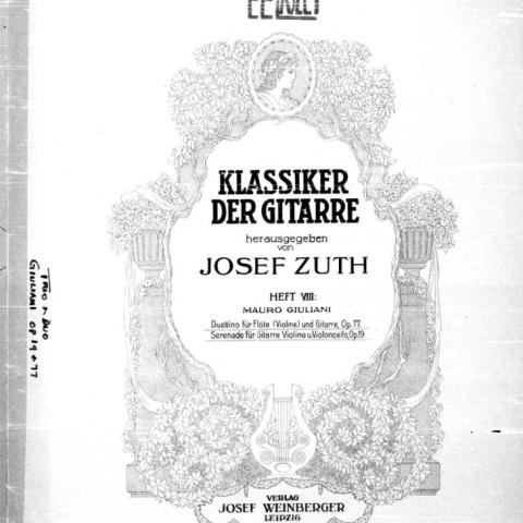 Duettino für Flote (violine) und gitarre, op. 77