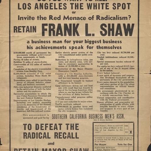 Political advertisement, Recall or Recovery?
