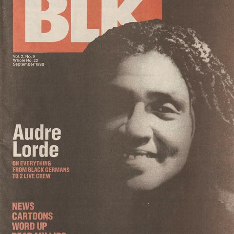 BLK magazine cover featuring Audre Lorde, HM1 .B54