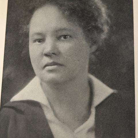 Head shot of study participant, Mrs. Cecelia Cabaniss Saunders, social worker; A Study of Some Negro-White Families in the United States, Caroline Bond Day, E185.62 D3