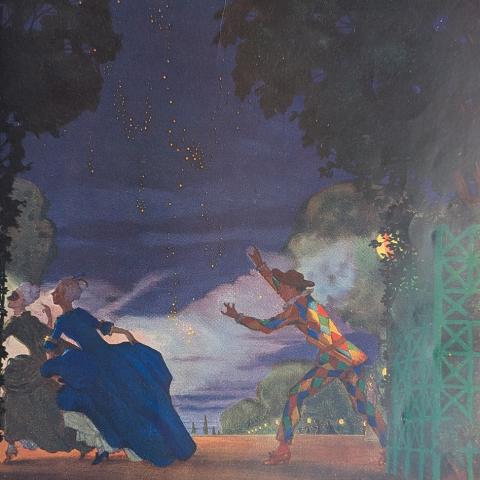 Painting by Konstantin Andreyevich Somov, 1921