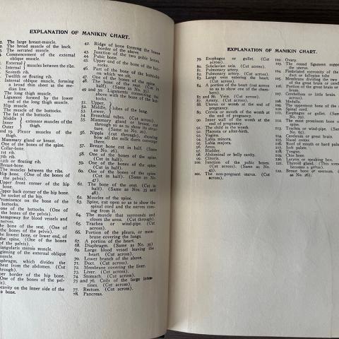 Key to the paper mannequin from Woman in Girlhood, Wifehood, Motherhood. RG121 .S67