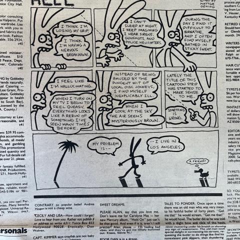 Matt Groening's "Life in Hell" comic, 1980. NX1 .R42