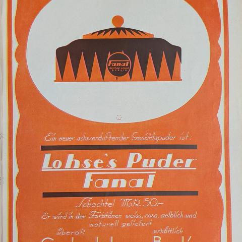Advertisement for Lohse’s face powder