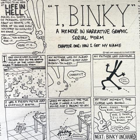 Matt Groening's "Life in Hell" comic, 1980. NX1 .R42
