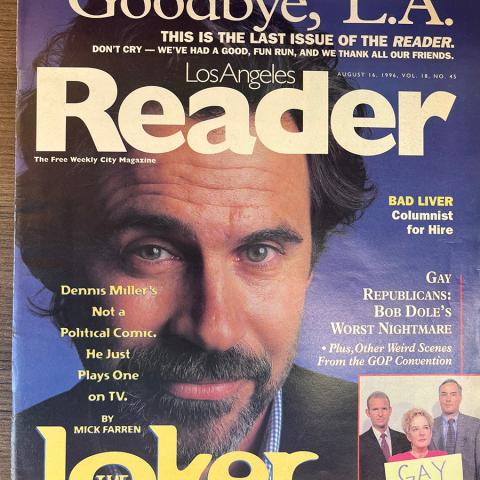 Cover of last issue, Vol. 18, No. 45, August 16, 1996. NX1 .R42
